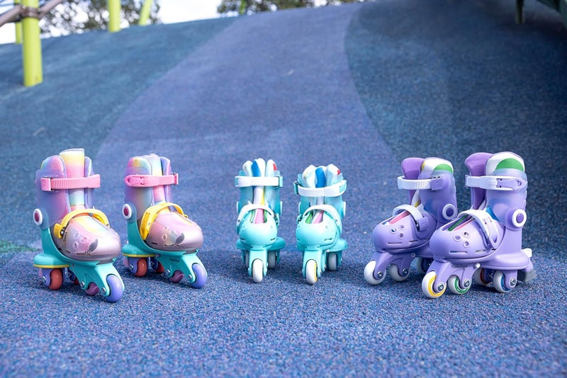 Yvolution Learner Twista Skates – 2-in-1 Adjustable Kids Roller Skates for Ages 2+ – Converts from Tri-Wheel to Inline Skates – No Tools Needed – US Size 7-11 - Image 2